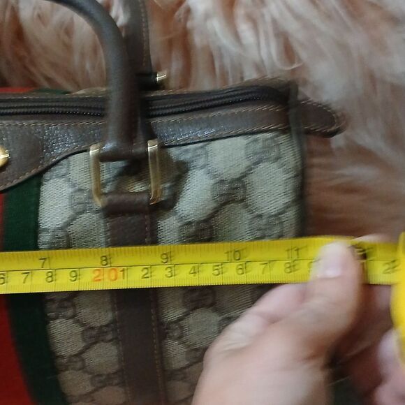 AUTHENTIC GUCCI WEB VINTAGE CLASSIC OPHIDIA SMALL BOSTON BAG - Picture 15 of 16